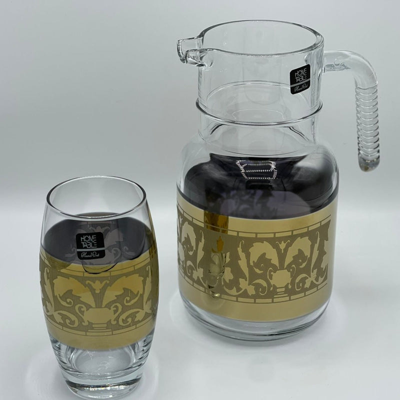 Glamorous Barrel Golden Carafe Set 7Pc