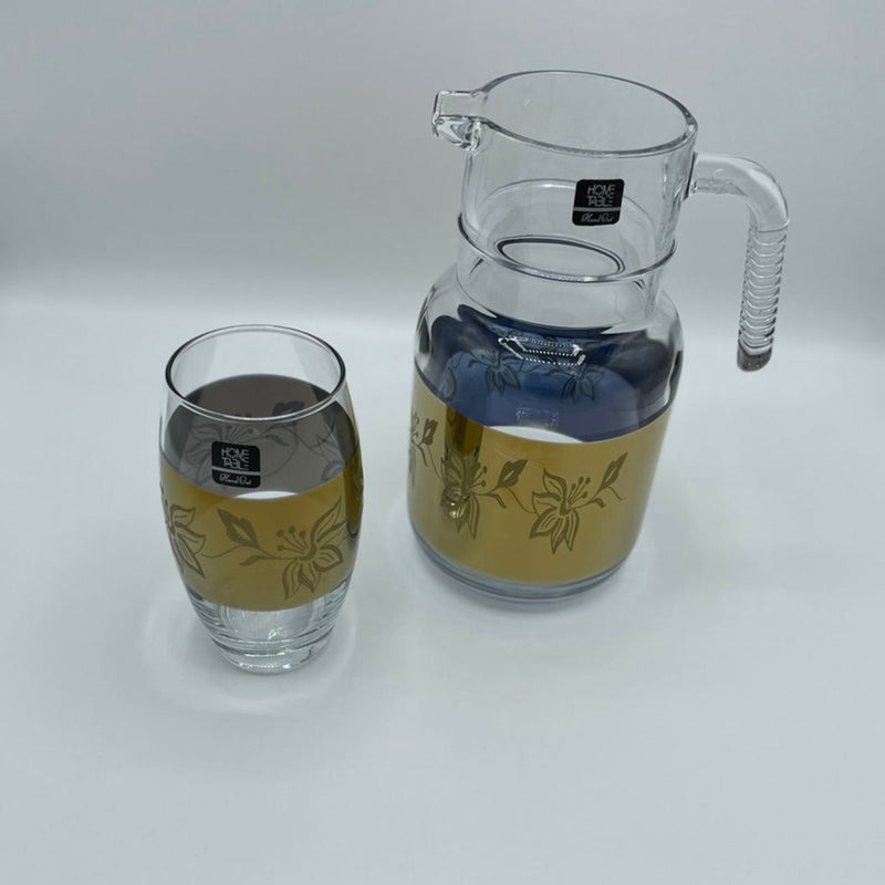 Luxury Barrel Golden Carafe Set 7Pc