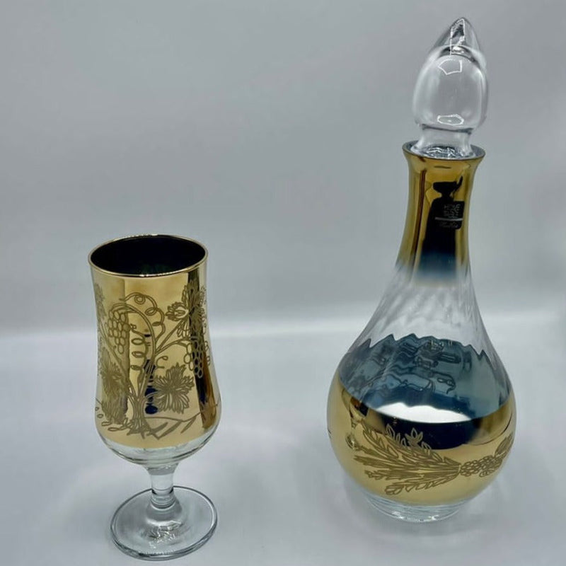 Stylish Tulip Golden Carafe Set 7Pcs