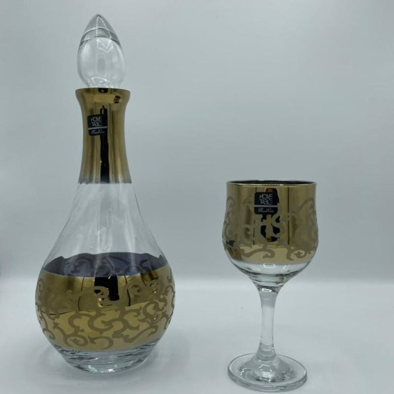 Royal Bistro Golden Carafe Set 7Pcs