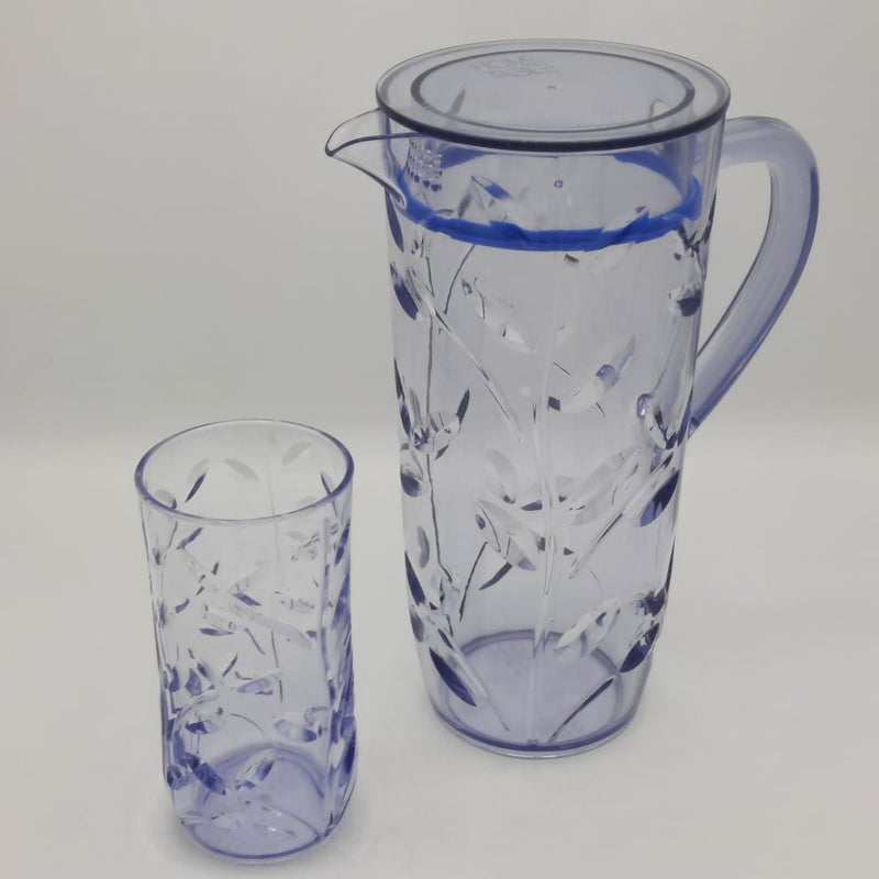 Acrylic Leaves Cut Water Set 7 Pc (Hb Glass)