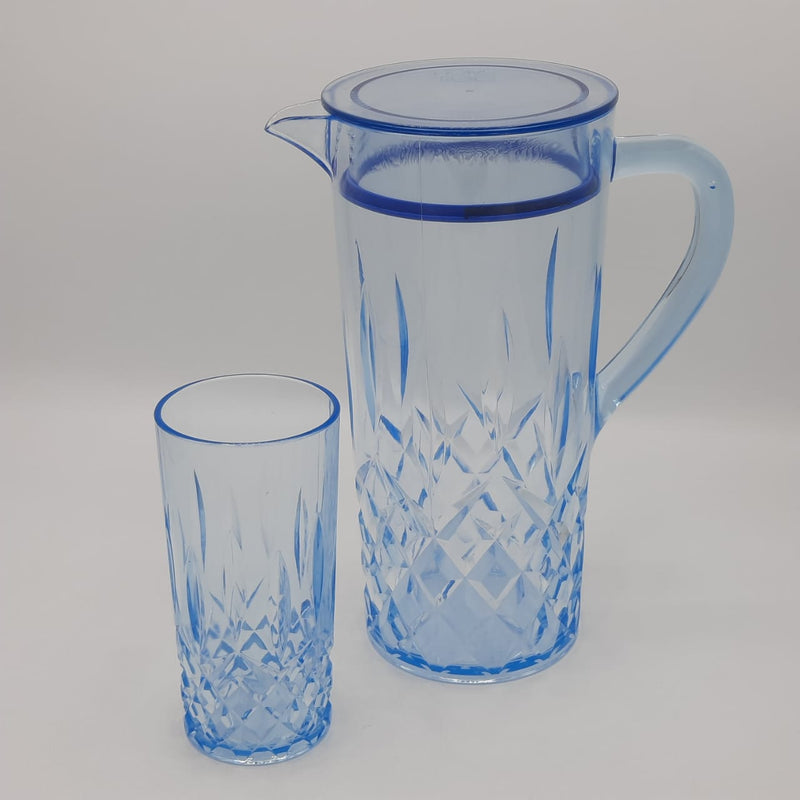 Acrylic Diamond Cut Water Set 7 Pc (Hb Glass)