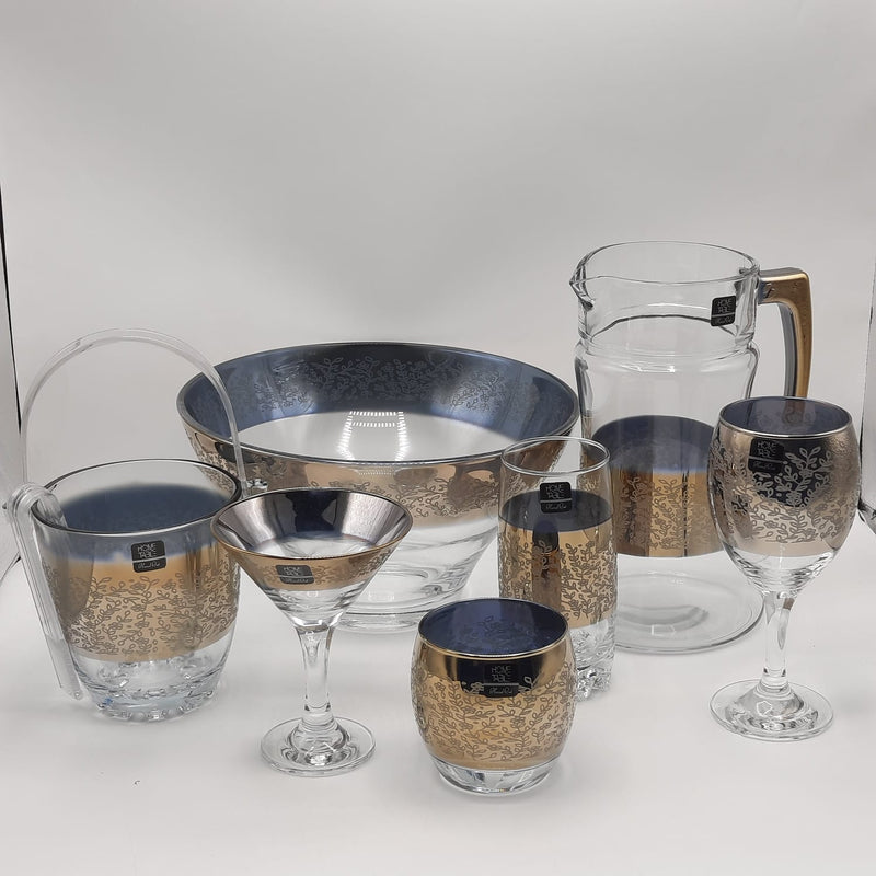 Premium Monte Carlo Crystal Drinkware Cool Set - 28 Pcs