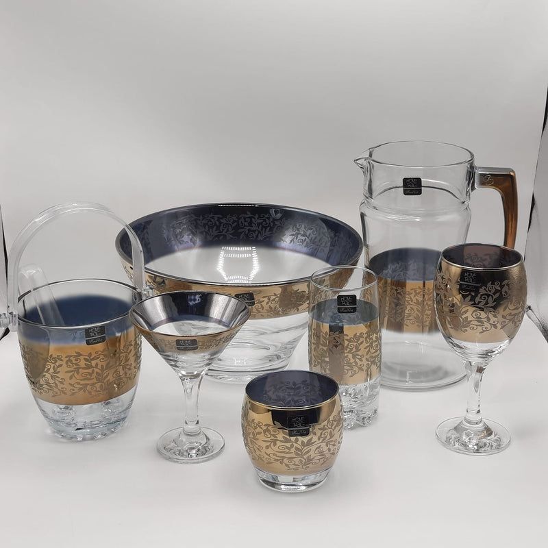 Charming Monte Carlo Crystal Drinkware Cool Set - 28 Pcs