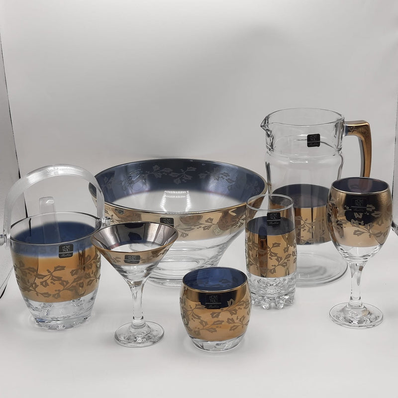 Elegant Monte Carlo Crystal Drinkware Cool Set - 28 Pcs