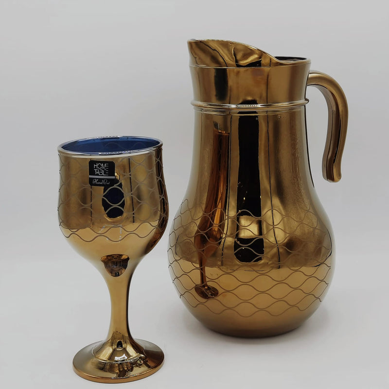 Wave Design Nova Golden Wine Water Set